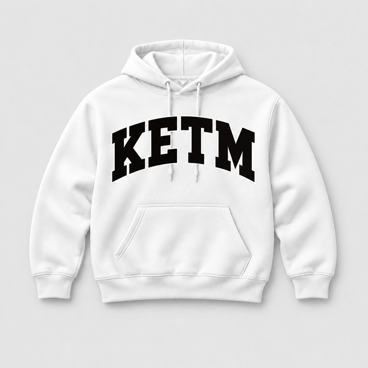KETM Essentials Hoodie — White / Black