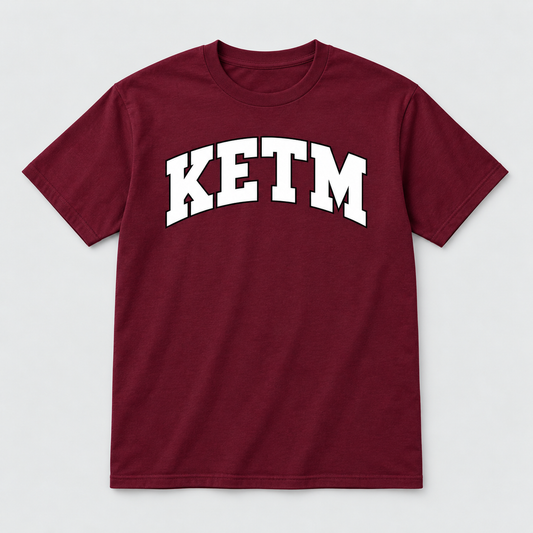 KETM Essential T-Shirt — Maroon / White