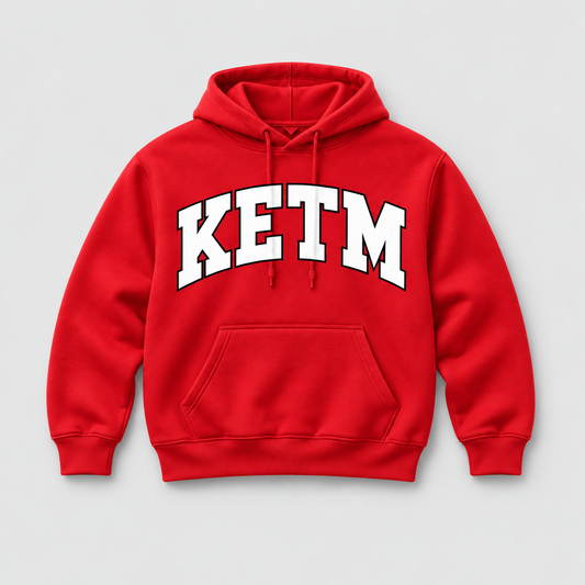 KETM Essentials Hoodie — Red / White