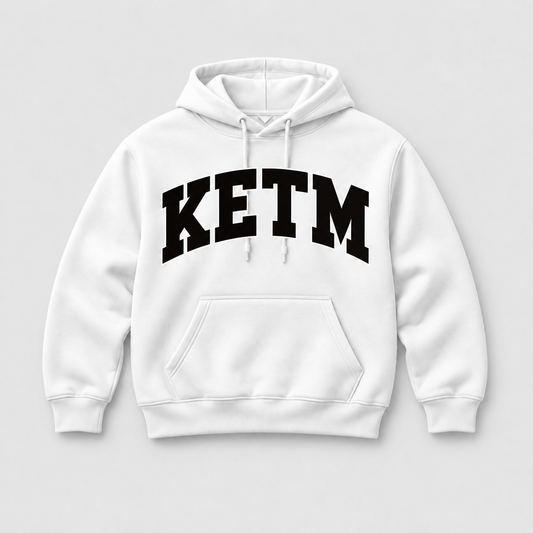 KETM Essentials Hoodie — White / Black