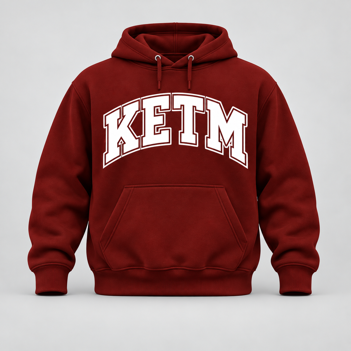 KETM Hoodie — Cardinal Ritter Inspired — Cardinal / White