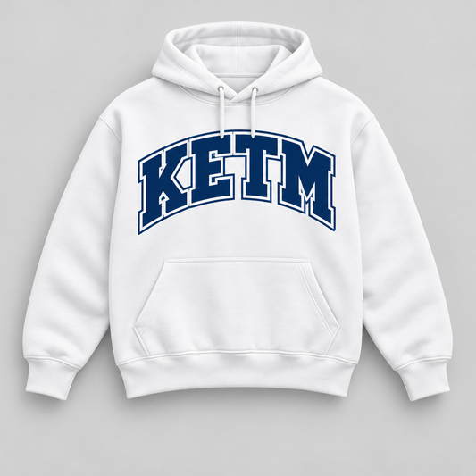 KETM Hoodie — SLUH Inspired — White / Navy