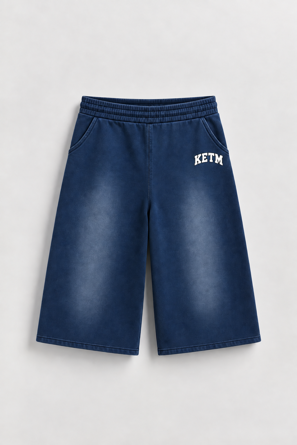KETM Sun-Dried Ultra Baggy Shorts — Navy with small logo by left pocket